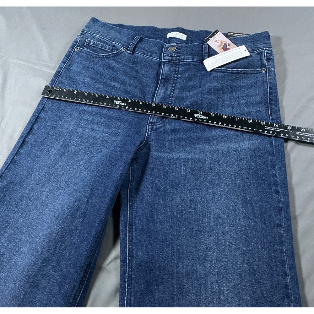Sofia Jeans by Sofia Vergara Margot Wide Leg High Rise Dark Wash Denim Size 16 - Picture 3 of 12